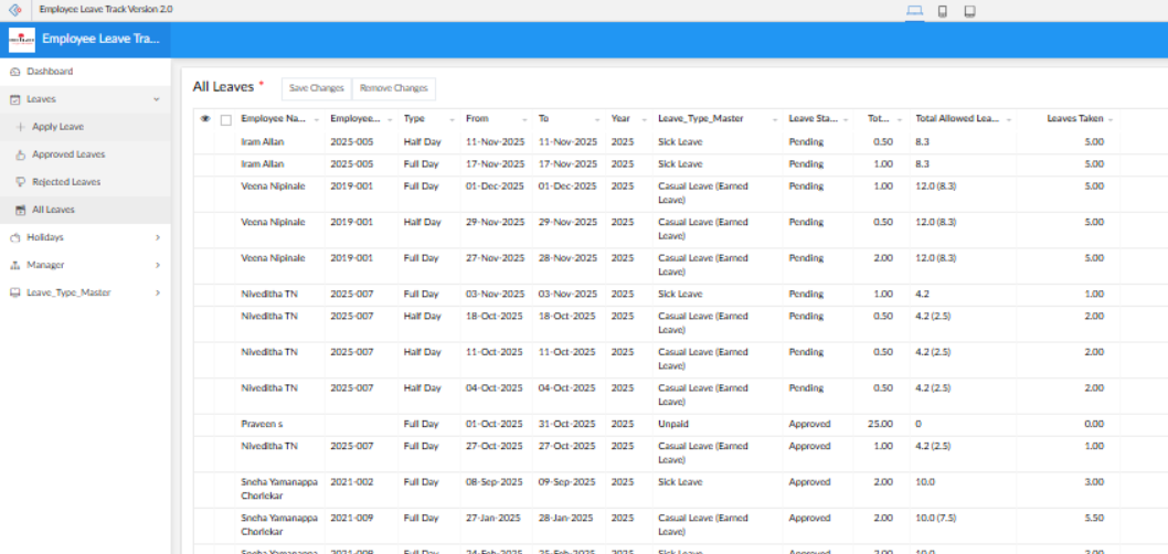 Leave Management System 10